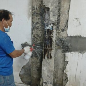 新生南路地下室1柱碳纖維補強工程 新舊混凝土接著劑