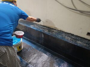 民權西路地坪碳纖維補強 七厘石撒佈